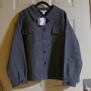Christopher and Banks Button Up Lined Jacket. Brand New